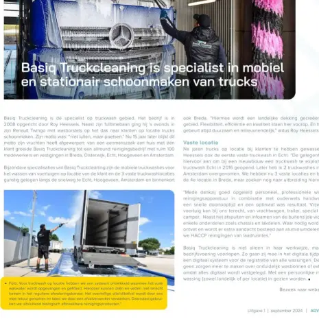 Basiq Truckcleaning is de specialist op truckwash gebied | Vakblad